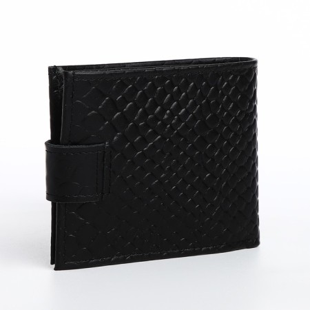 Women's wallet on the button, black color-1