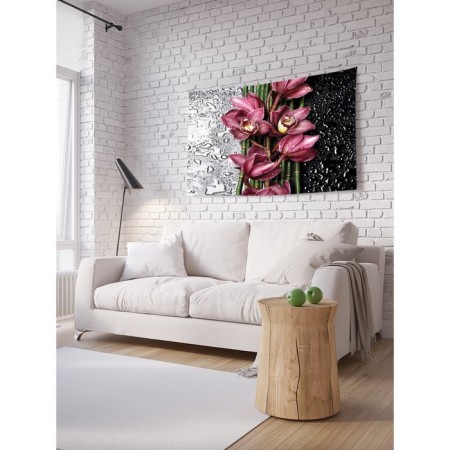 Decorative panel with photo printing "Flower separation", horizontal, size 100x150 cm