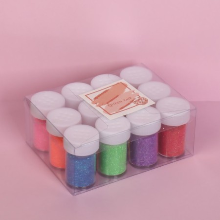 Sparkles for decor, small, 12 jars, multi -colored-5