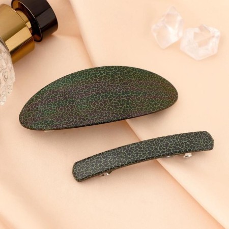 Hair hairpin "Black lava" (set 2 pcs) 9 cm and 7.5 cm