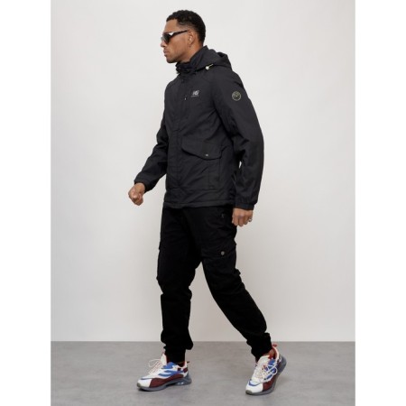 Sports male jacket, size 56, black color-6