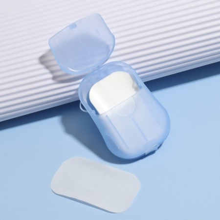 Leaf soap, in plates, 18 (± 2) pcs, in a case, blue color-7