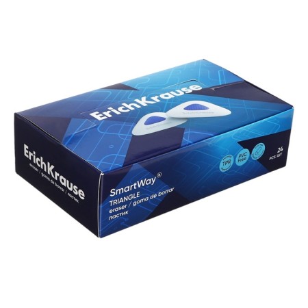 Eraser with Erichkrause "Smartway Triangle", triangular, medium stiffness, hypoallergenic, in a bag with a Euro suspension-9