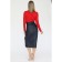 Leather skirt-pencil midi with a cut, size 42