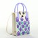 Bag on the "Chosulka" button, beige/lilac color