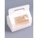 Mistle for a roll with a handle, white, 16 x 10 x 12.5 cm. Confectionery packaging
