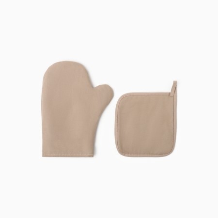 Kitchen kitchen kit, beige color, mittens of 18x29 cm, 19x19 cm tack-2