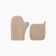 Kitchen kitchen kit, beige color, mittens of 18x29 cm, 19x19 cm tack