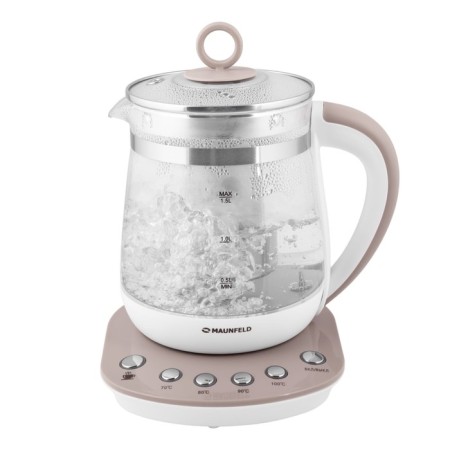 Teapot Maunfeld MGK-615BG, glass, 1.5 l, 2200 watts, white-1