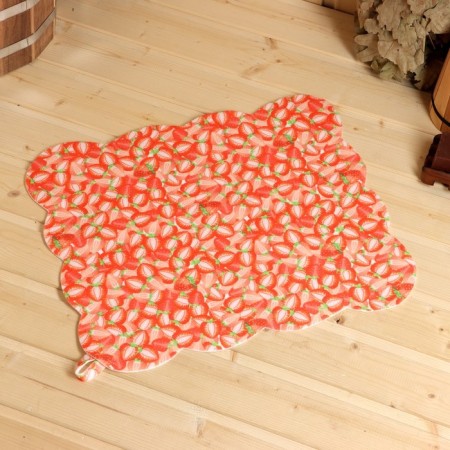 Set of Bathwood "Strawberry" (hat+mitten+rug)-1