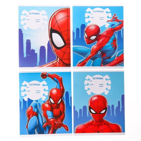 Notebook in a cage 12 sheets, 4 types of mix, cover coated paper, spider-man-7
