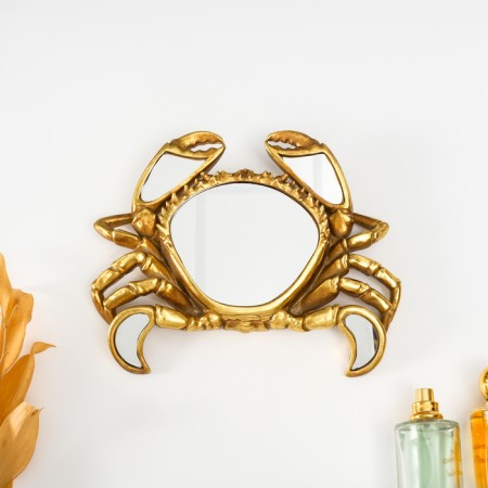 Panel interior polystone "Mirror crab" gold 23x4x18 cm