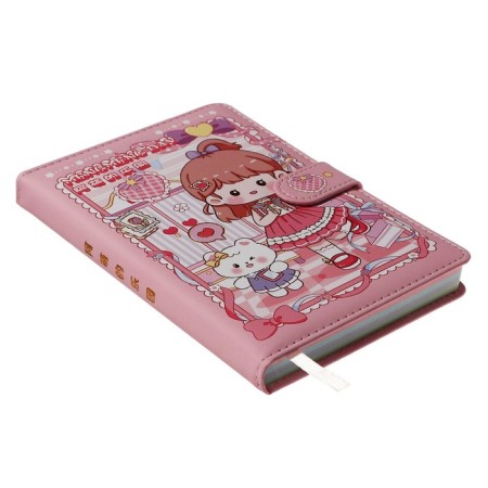 Gift notebook, A6+, 132 sheets, color block, with a curly knife, PVC cover, "anime", mix-5