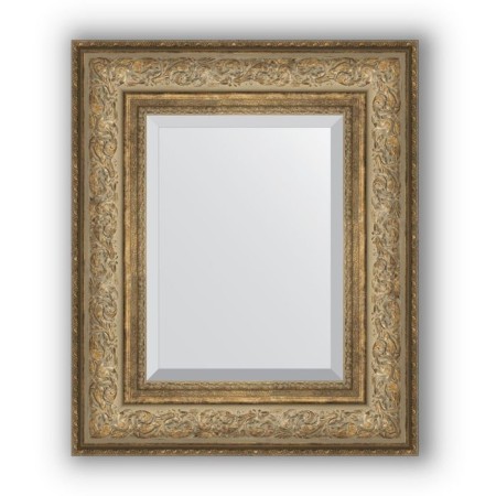 Mirror with fatset in the baguette frame - Antique bronze vignette 109 mm, 50 x 60 cm, evoForm