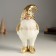 Polystone souvenir "Dwarf in white pants, a gold sweater and cap" 11x9x23 cm