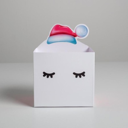 Box for mini-boots "Happy New Year", eyes, 12 x 16.5 x 10 cm, New Year-2