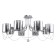Ceiling lamp 8x40W E14, size 80x80x42 cm