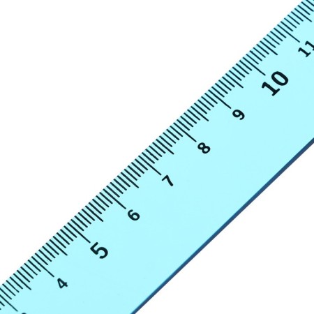 Drawing set 4 objects (ruler 15 cm, square 30 °/ 60 °, 10 cm; square 45 °/ 45 °, 8 cm; transporter 180 °, 9 cm), transparent blue-5