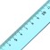 Drawing set 4 objects (ruler 15 cm, square 30 °/ 60 °, 10 cm; square 45 °/ 45 °, 8 cm; transporter 180 °, 9 cm), transparent blue