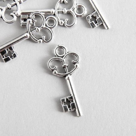 Decor for creativity Metal "Key" silver 2.3x1 cm