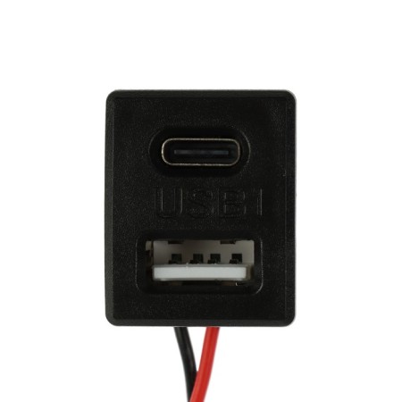 USB connector with a wire 10 cm, 2 pin, 2.1 a, 5 V, black-2
