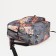School backpack from textiles on a zipper, 5 pockets, pink/gray color