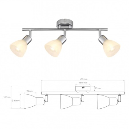 Lamp wall-flowing spot Rivoli Keila 3kh14, 40 watts rotary-3