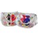 Children's bag on the valve, 6x12x16 cm, adjustable belt, white mix