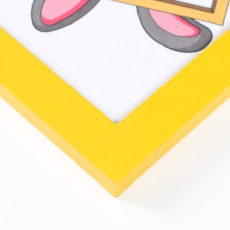 Photo frame MDF 15x21 cm, No. 6 yellow (plastic screen)-3