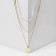 Piece "chain" classic disk, color gold, 50 cm
