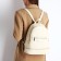 Women's backpack made of artificial leather with lightning, 1 pocket, milk color