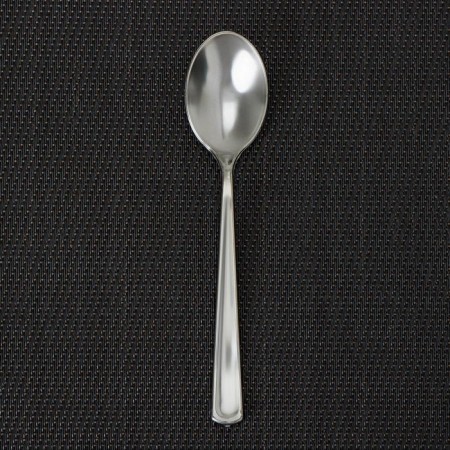 A single spoon is disposable, 12.5 cm, silver color-2