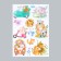 Plastic sticker multi -layer "animals and transport" 50x35 cm