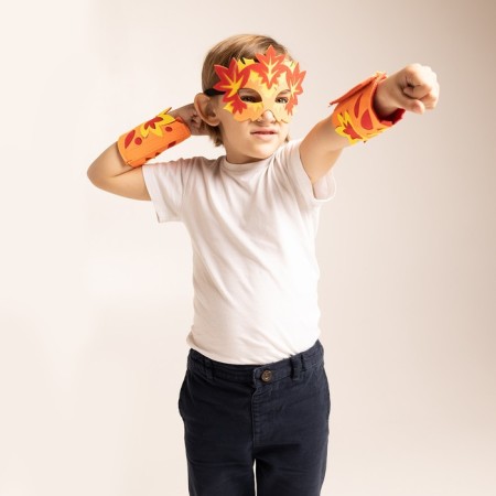 Carnival set "Autumn Joy": Mask and Bracelets-5