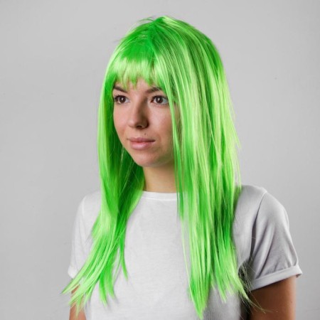 Carnival wig "beauty", green color-1