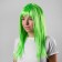 Carnival wig "beauty", green color