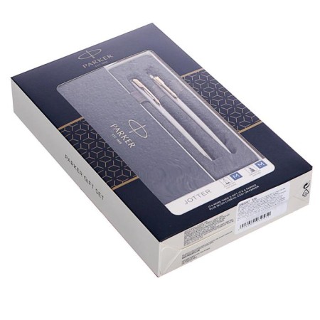 Set Parker Jotter Core FK691 Stainess Steel GT handle Pit + Ballic handle, stainless steel case-9