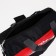 Sports bag with lightning, long belt, black/red color