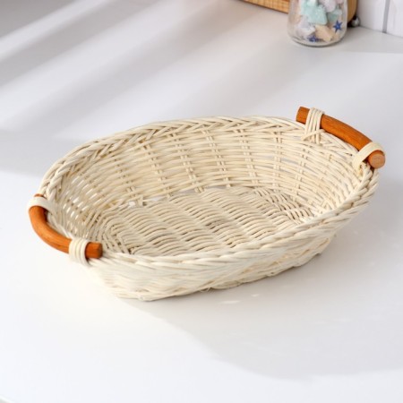 Basket with handles, 16 × 23 × 5 cm, rattan-2