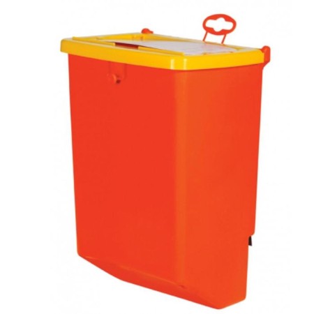 Bunker feeder for rabbits, plastic, with a lid-1