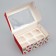 Folding box for 6 cupcakes with the Happy New Year window, 25 x 17 x 10 cm, New Year