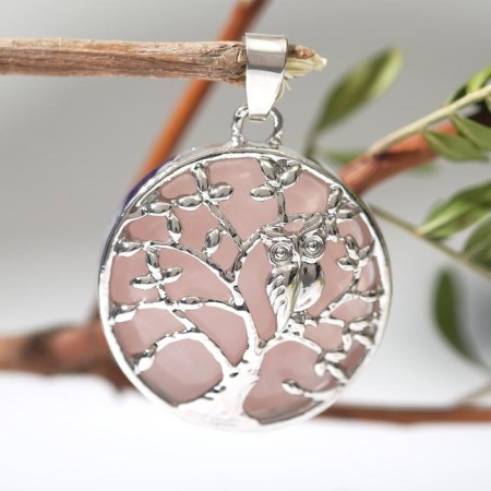 Suspension wood in the circle "Quartz Pink"-1