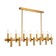 Leonardo 14xe14 rod chandelier 60W, size 120x12x31-95 cm, bronze color