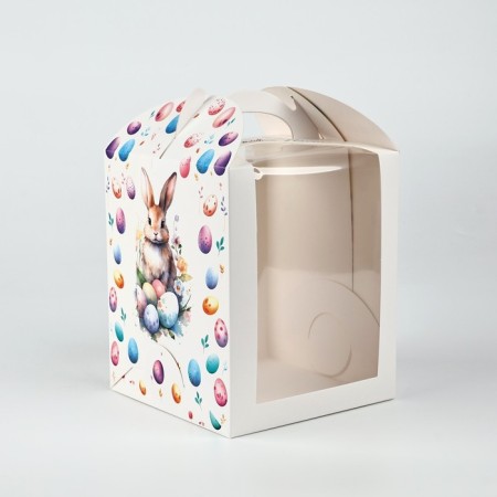 Folding box for the cake "Easter rabbit", 15 × 15 × 18 cm