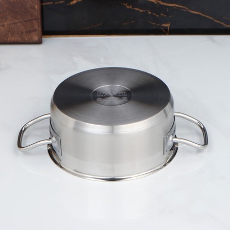 Pan, 2 l, d = 19 cm, h = 8 cm, metal cover, triple bottom, induction-3
