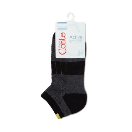 Socks short women's cotton Conte Elegant Active, size 25, dark gray color-2