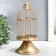 Summary Metal for 1 candle "Golden Cage on the leg" 21x10x10 cm
