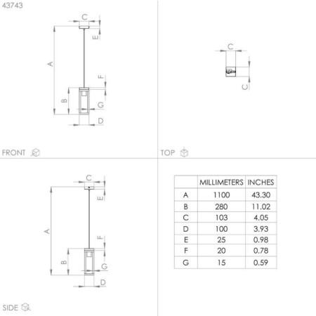 Nafferton chandelier, 1x40W E27-3