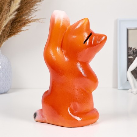 Piggy bank "Cat Hello" 25x14cm, red-3