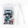 The waterproof cover "Anime" is black white, 12 x 21 cm
